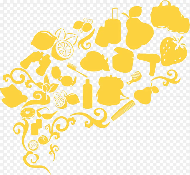 黄色创意水果图标