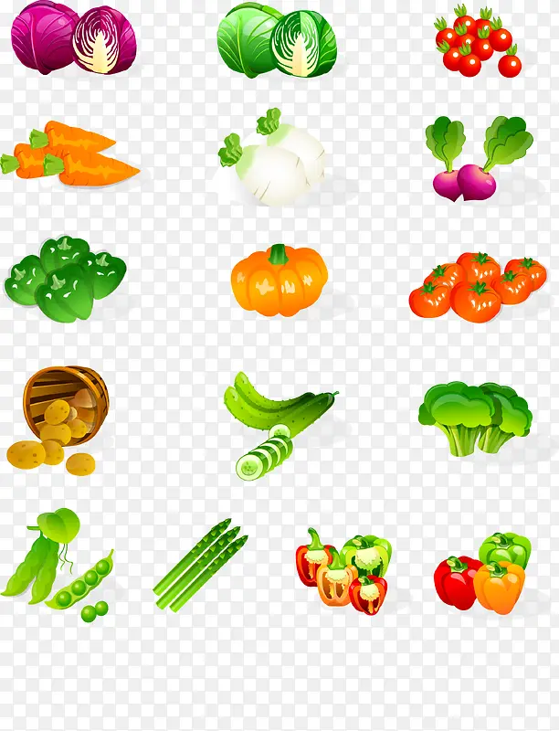 矢量蔬菜网页素材