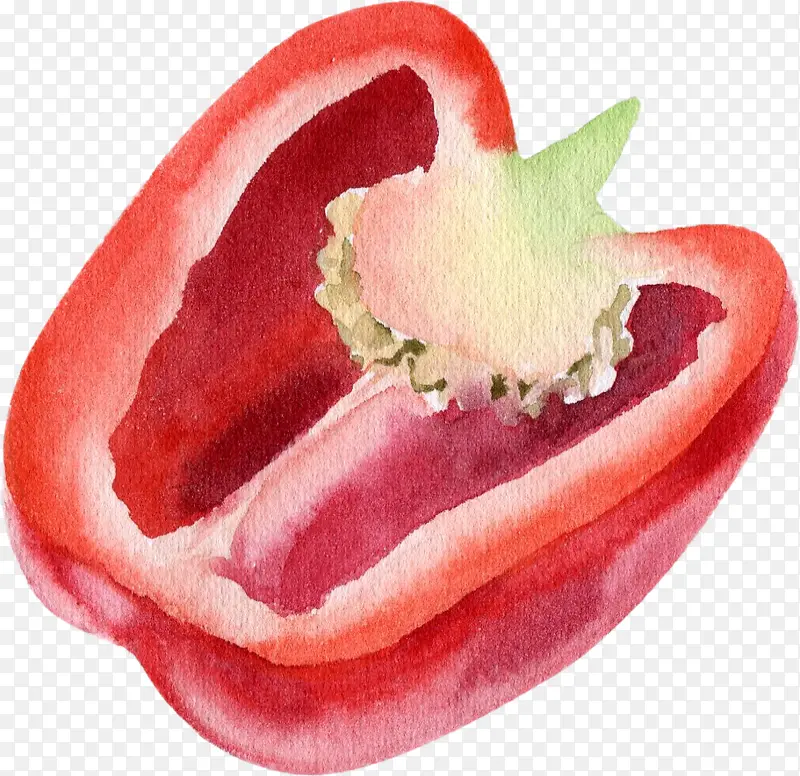 卡通手绘蔬菜装饰海报设计红椒