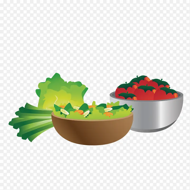 卡通厨房蔬菜图案
