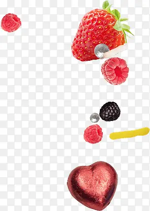 草莓水果漂浮图片