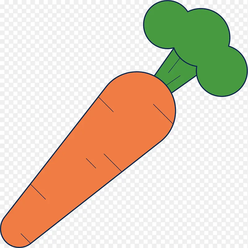 可爱卡通手绘 蔬菜 胡萝卜