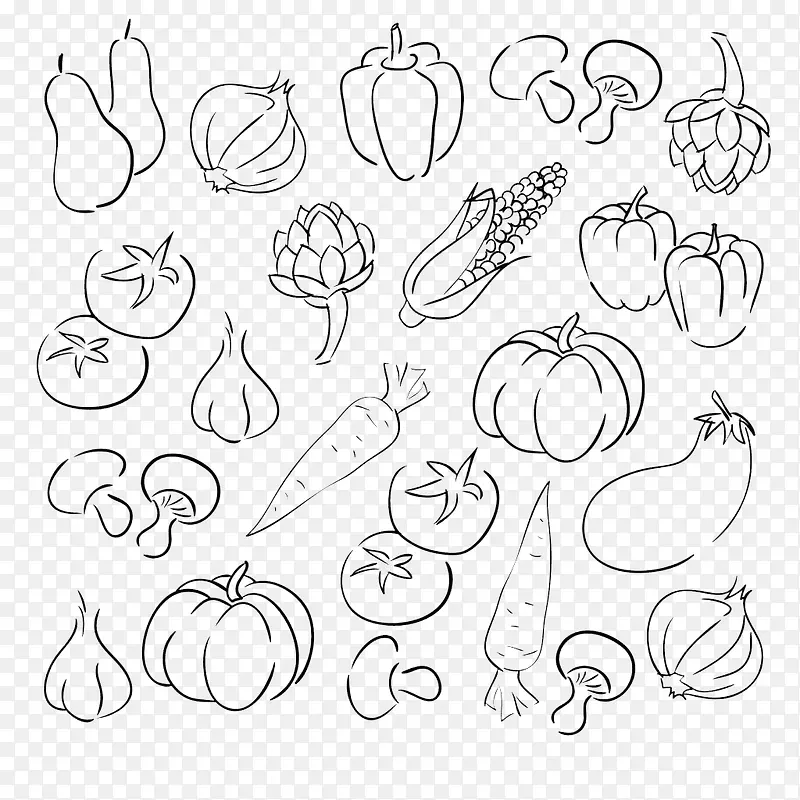 水果蔬菜手绘图