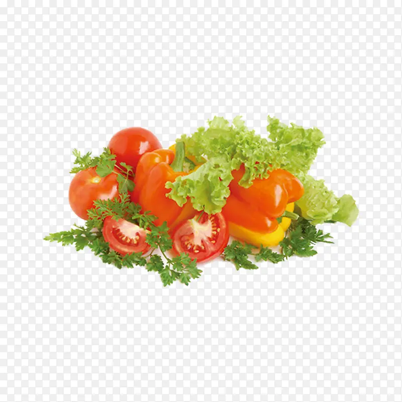 西红柿和青菜