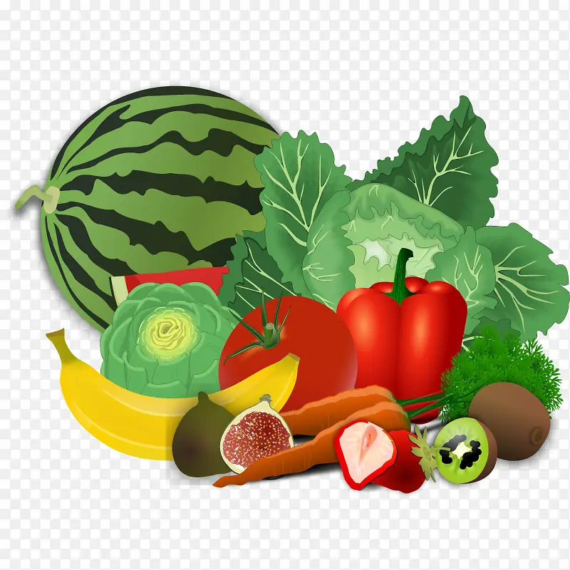 蔬菜水果矢量素材
