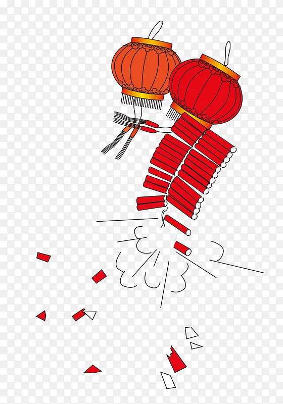 喜庆年货节红色灯笼