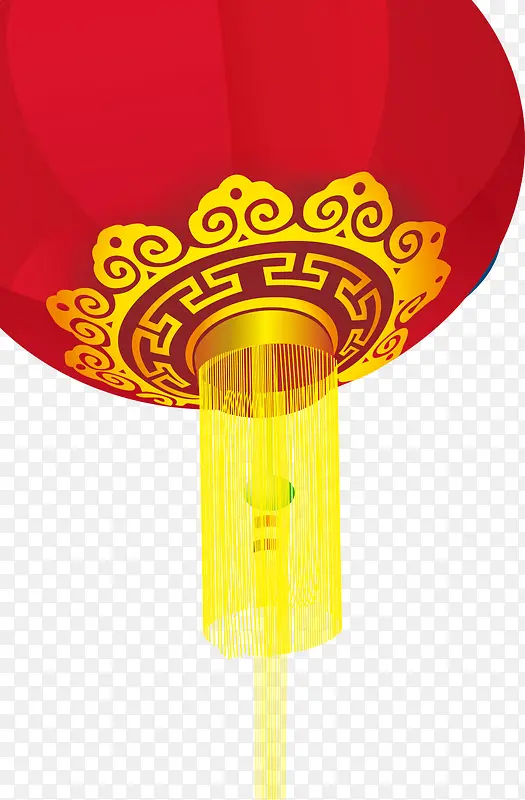 手绘红色中国风新年灯笼装饰