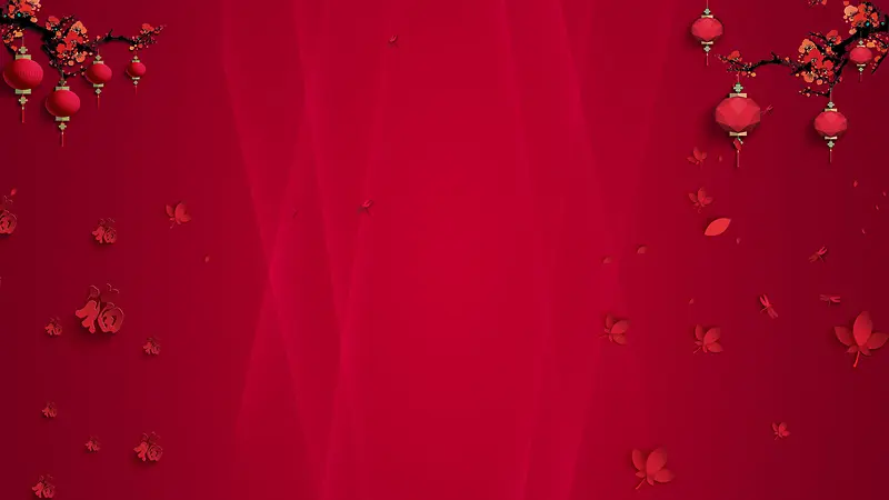 中国风式的大红色小灯笼