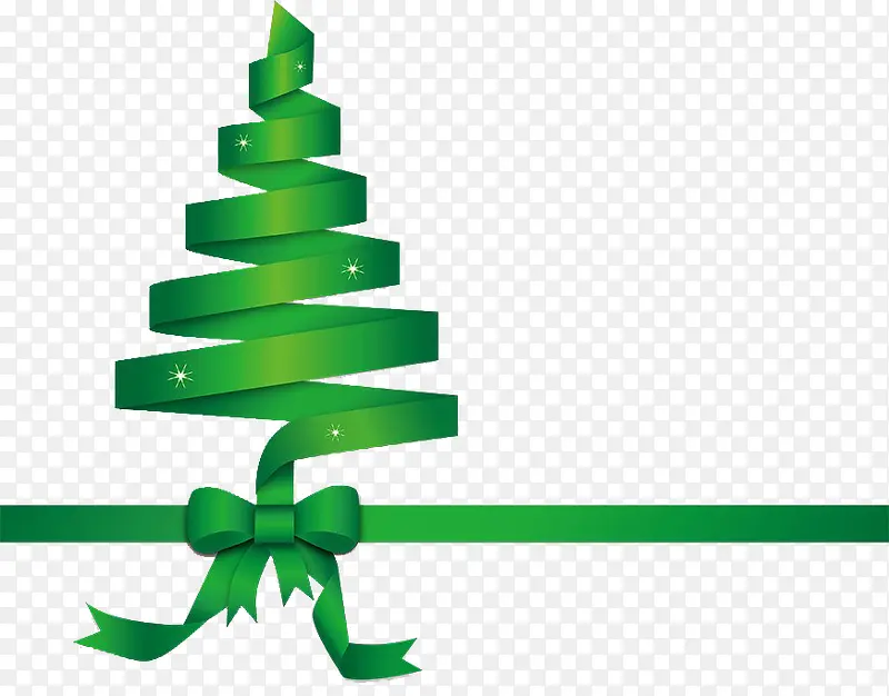 绿丝带圣诞树