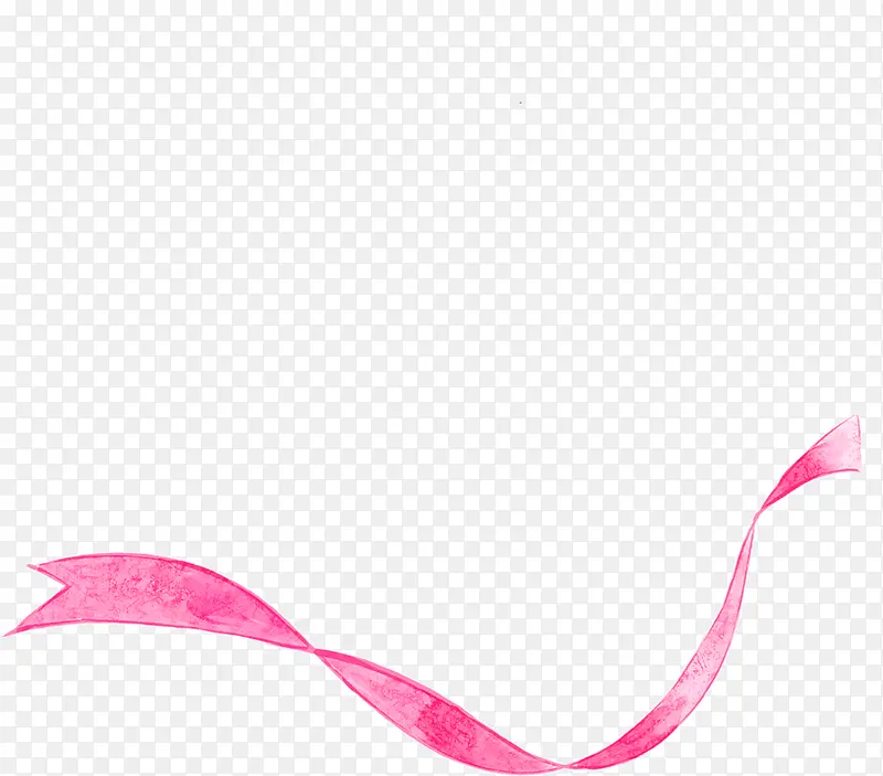 粉色彩绘飘带