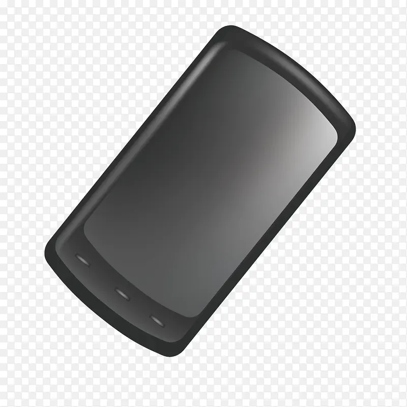 黑色触屏手机矢量产品图