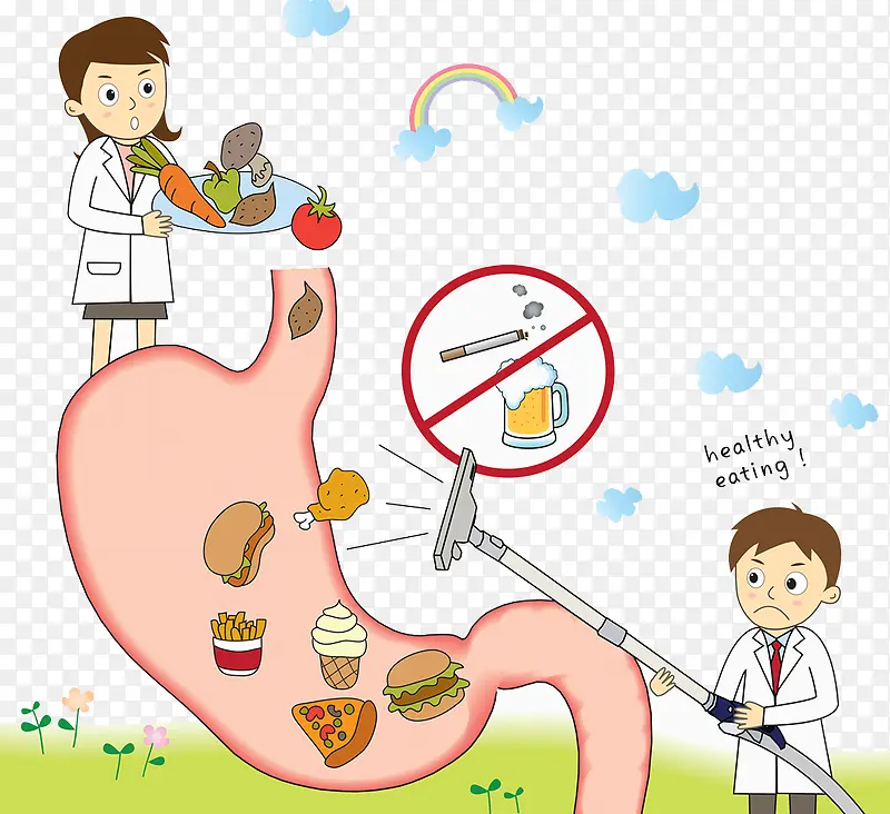 饮食习惯插画