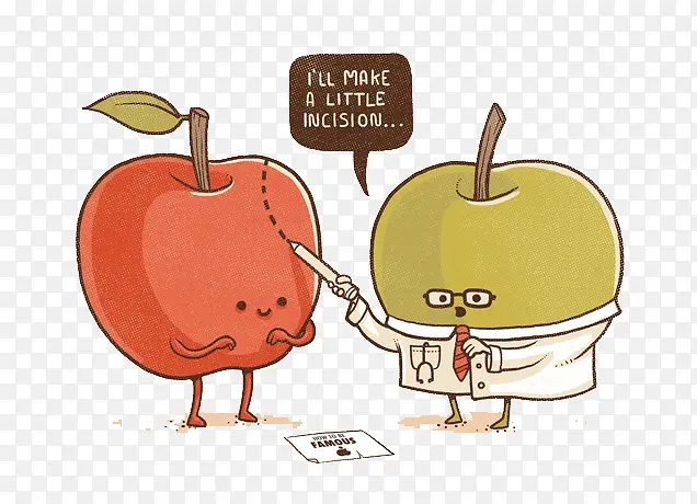卡通看病苹果