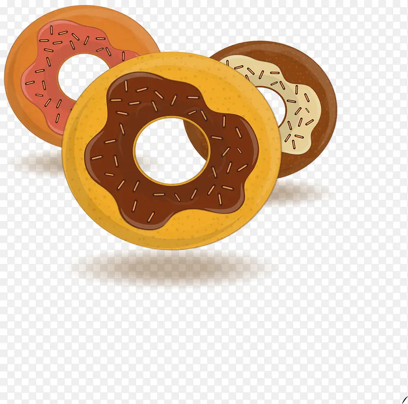 矢量手绘甜甜圈