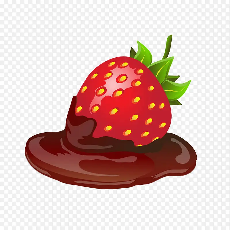手绘草莓巧克力浆