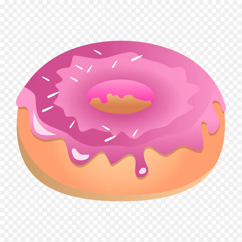 手绘粉色甜甜圈