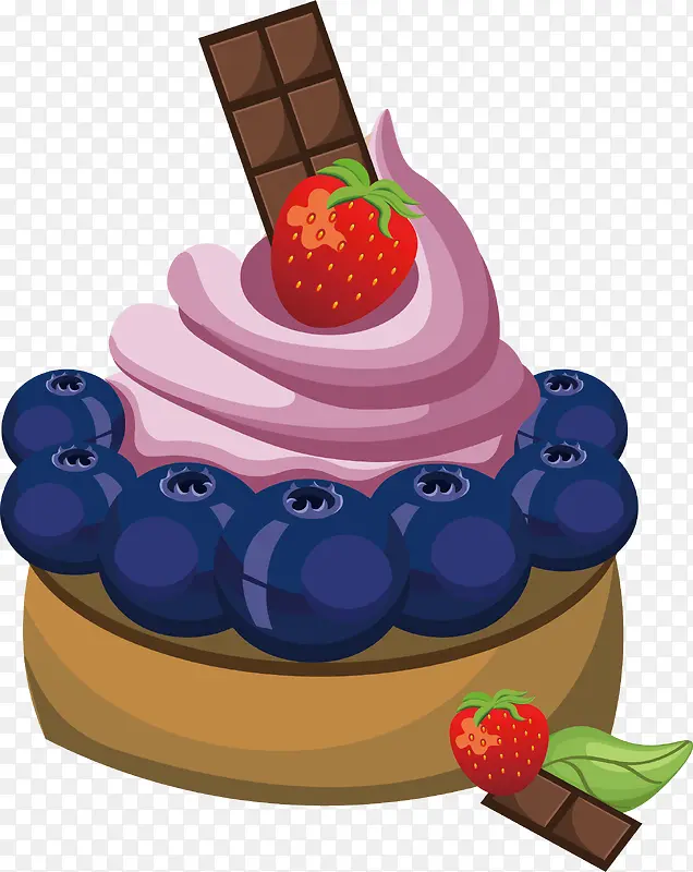 蓝莓巧克力蛋糕
