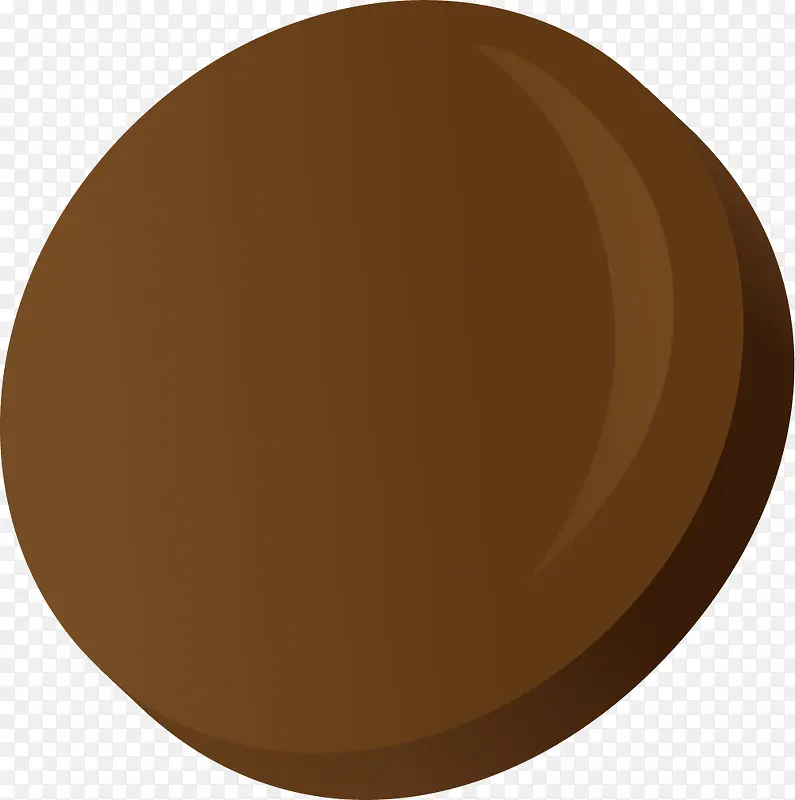 手绘棕色巧克力
