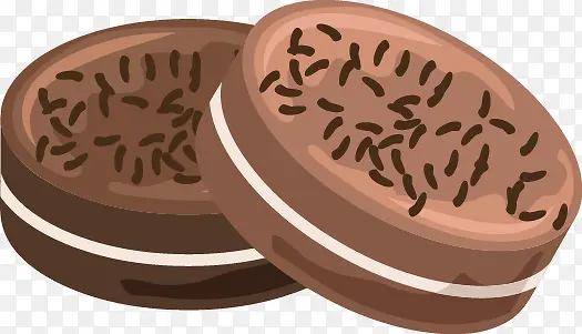 巧克力曲奇饼干矢量图