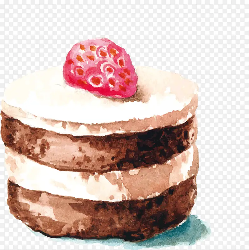 手绘草莓巧克力蛋糕