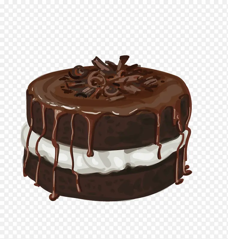矢量巧克力蛋糕