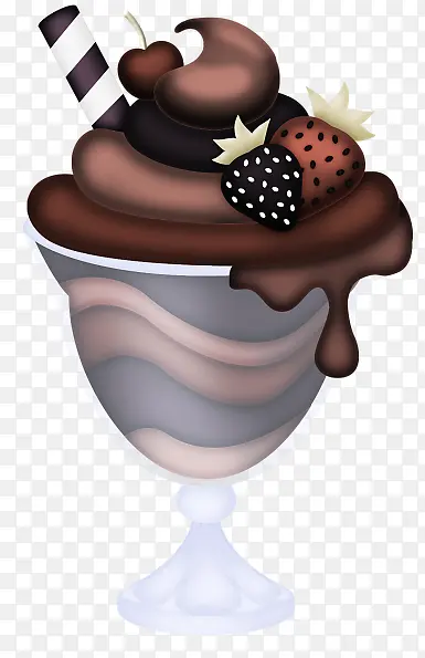 卡通巧克力冰淇淋