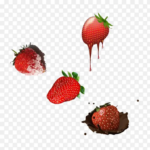 融化巧克力草莓