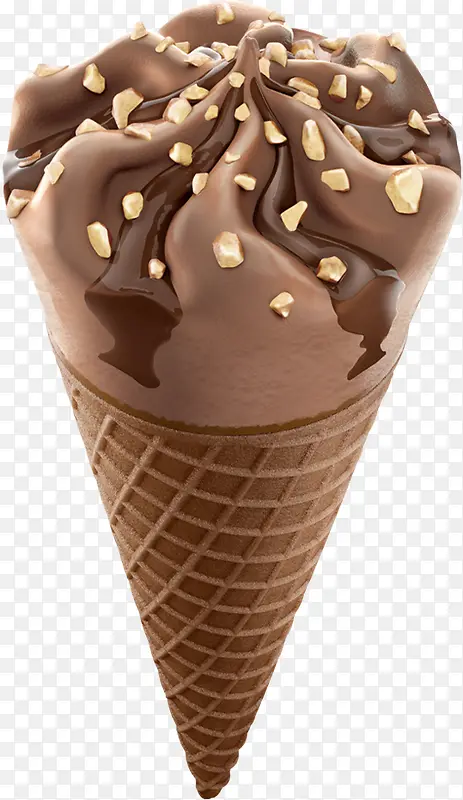 巧克力冰激凌甜筒