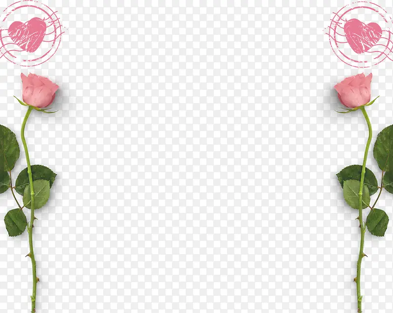 粉色情人节爱心花束