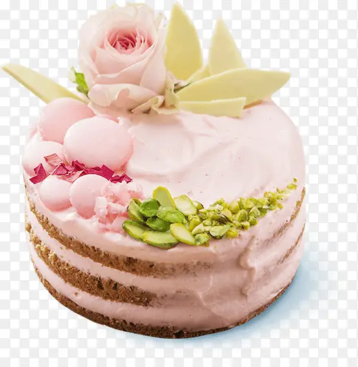 粉色玫瑰花巧克力蛋糕
