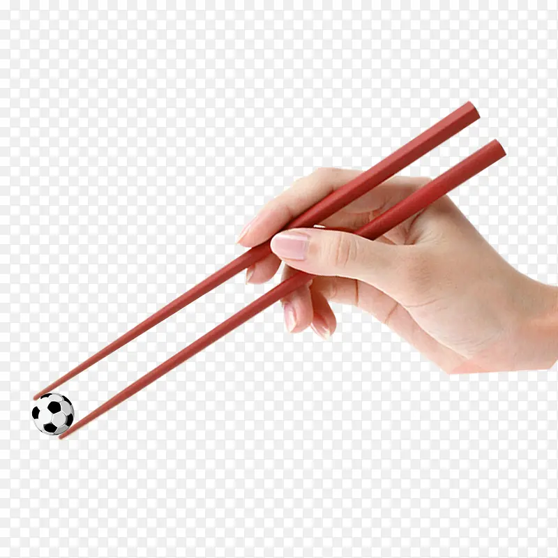 筷子上的足球