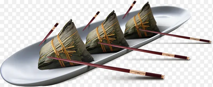 粽子盘子食物筷子