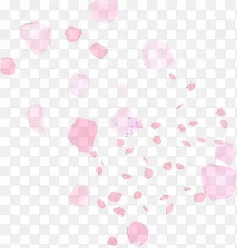 粉色手绘花瓣漂浮
