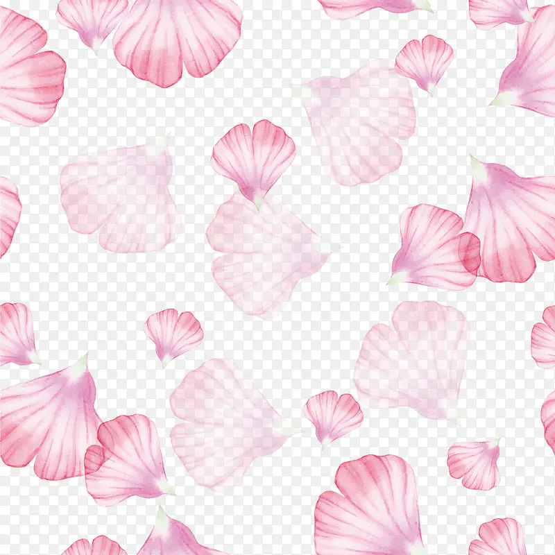 粉色清新花瓣漂浮素材