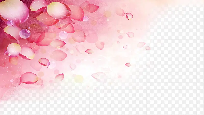 粉色浪漫温馨漂浮花瓣