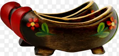 木头中国风绣鞋毛笔字