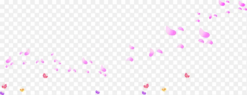 粉色卡通漂浮花瓣美景