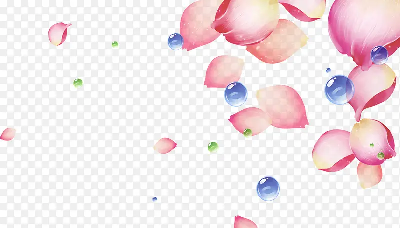 中秋节粉色花瓣水珠