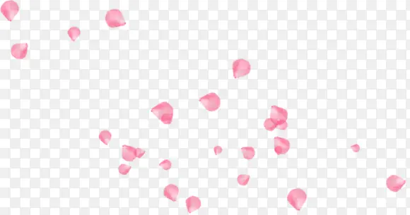 粉色桃花花瓣漂浮元素