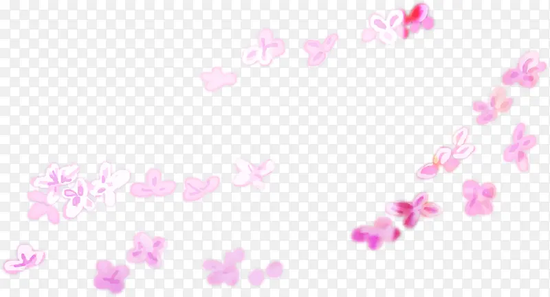粉色漂浮的花朵