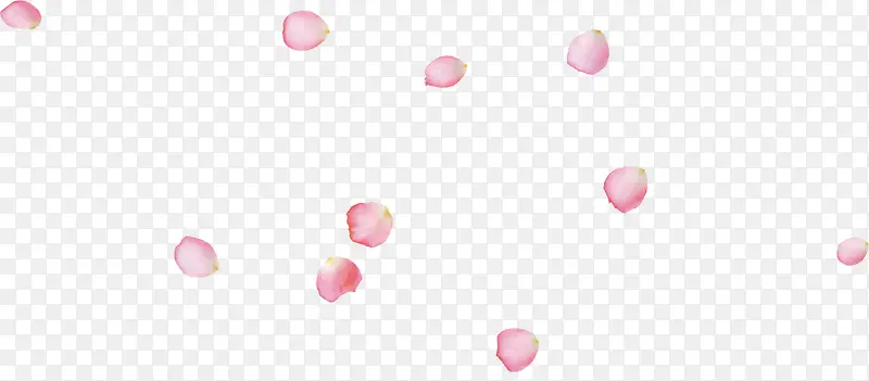 漂浮粉色花瓣素材图