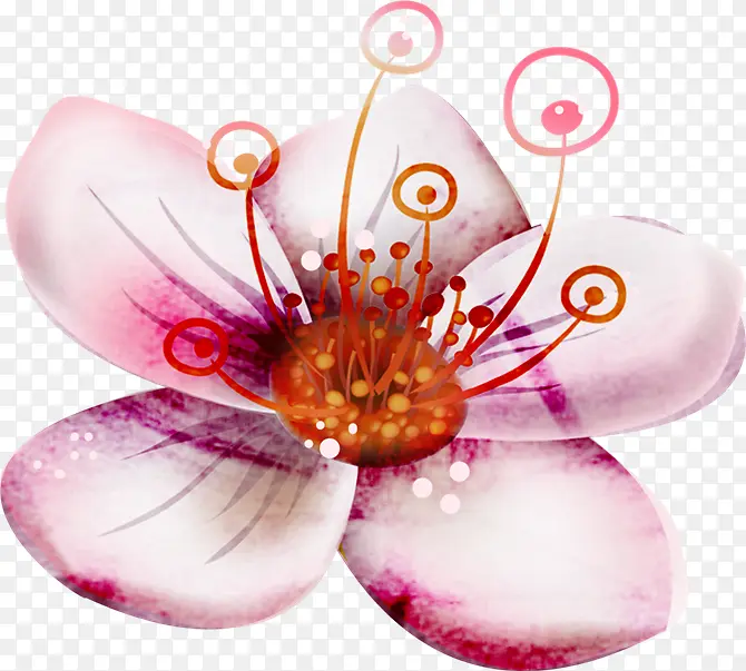 桃花卡通艺术花朵花瓣