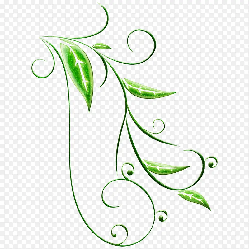 绿色花纹装饰背景
