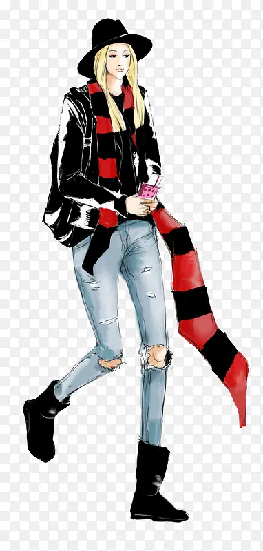 简约时尚女装插画设计