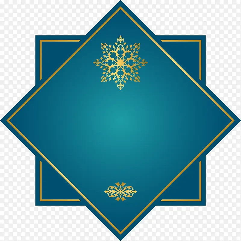 蓝色简约框架边框纹理