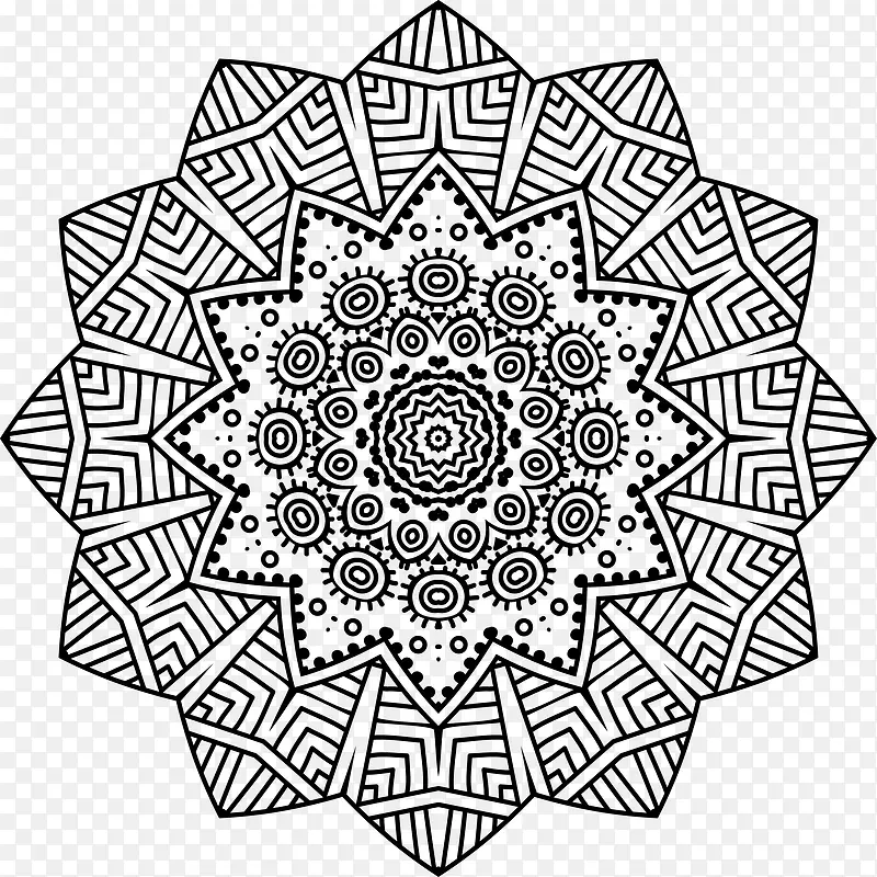 螺旋花纹纹理矢量图