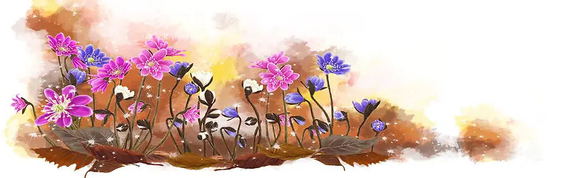 创意清新女装花朵背景图