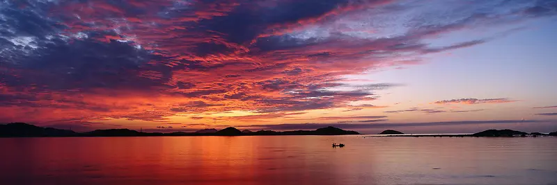 温馨夕阳大海海报图