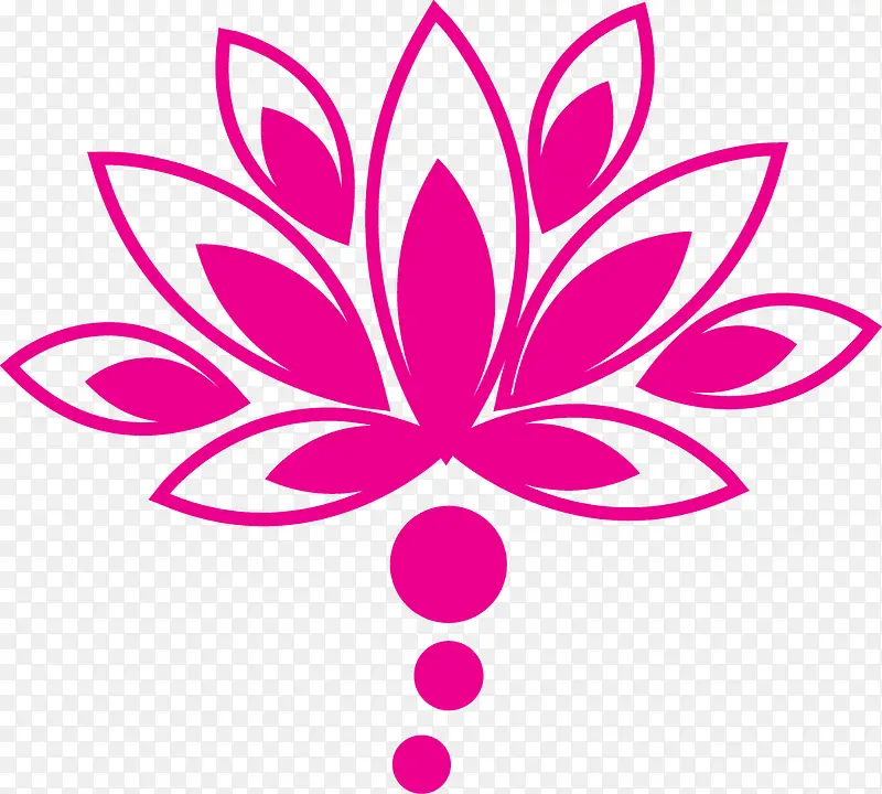 手绘荷花