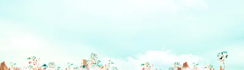 淘宝女装清新唯美背景banner